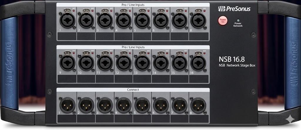PRESONUS NSB16.8 AVB Stage Box Top View