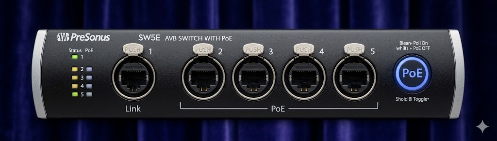 PRESONUS SW5E AVB Switch FRONT
